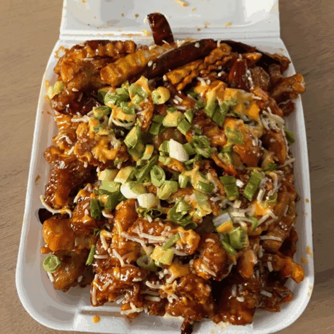 Menu section showing party trays and family meals